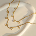 YF5094 CLASSIC Jewelry Set 18K Gold Plated Stainless Steel Leaf Butterfly Heart Star Pendant Clavicle Shell Necklace Bracelet