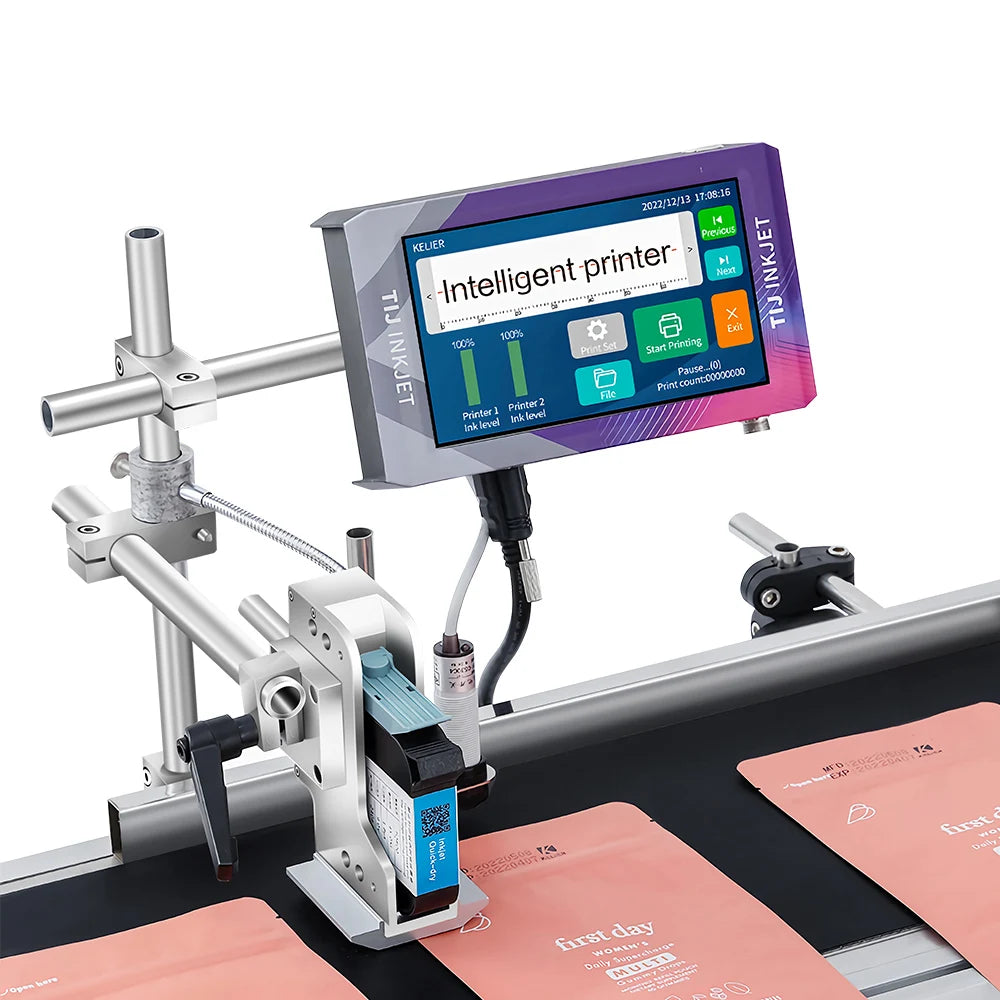 Kelier 2021 New Metal Plastic Carton Inkjet Printers Business Card  Printing Machine KX180