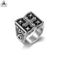 Top Quality Punk Stainless Steel Ring Blanks Popular Cheap Jesus Cross Stainless Ring for Men