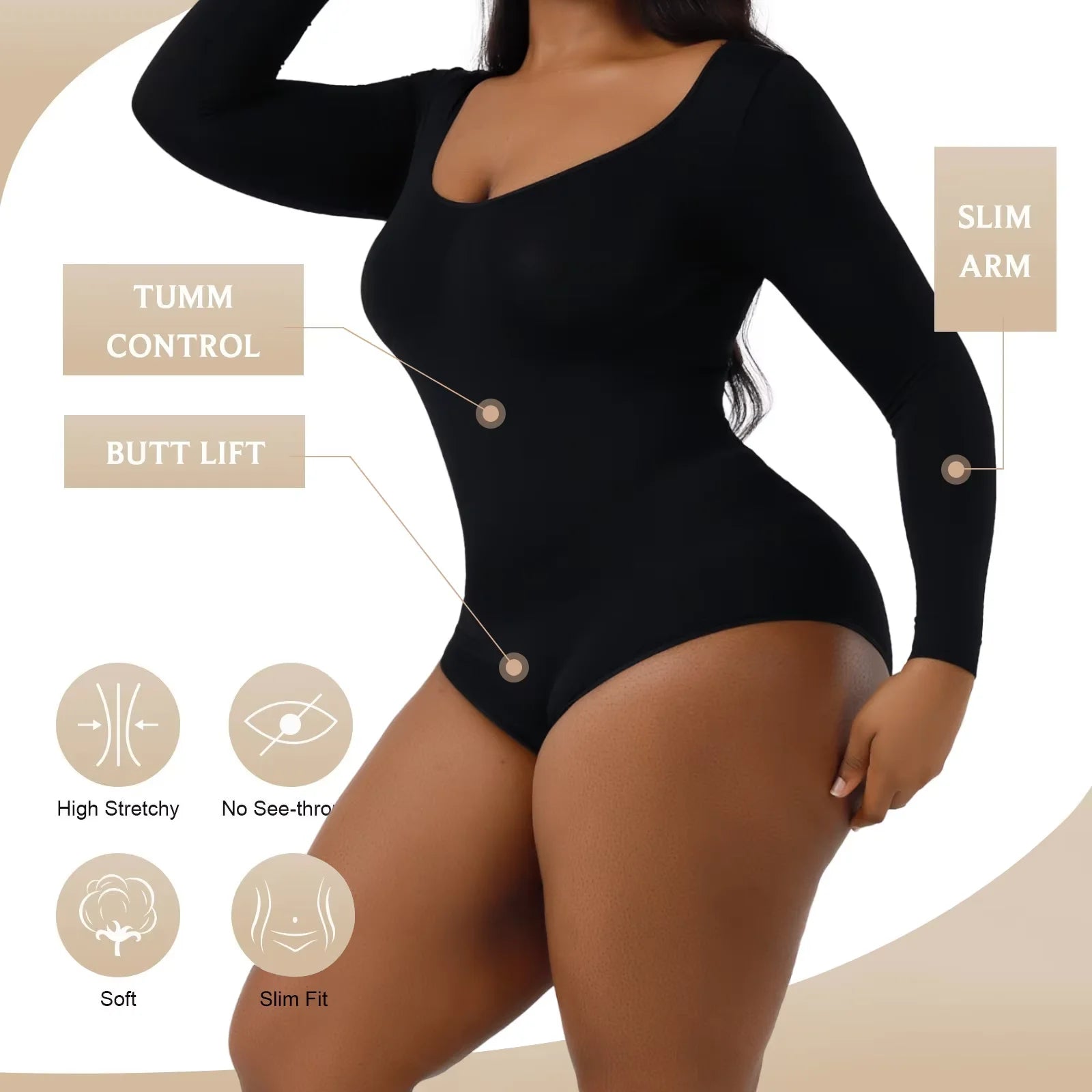 Hot Sale Tummy Control Colombian Reductive Girdles Slimming Shapewear Bodysuit Full Body Shaper for Women Free Standard