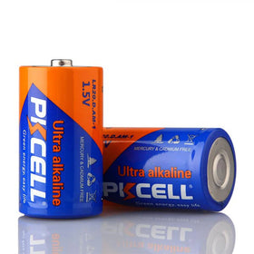 PKCELL Battery LR20 D Size Alkaline Battery 1.5V Primary Cell Non Rechargeable Battery
