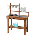 Outdoor Kids Kitchen Play Set  Pretend Backyard Kids Upright Play Kitchen With Sink and Faucet for Toddlers