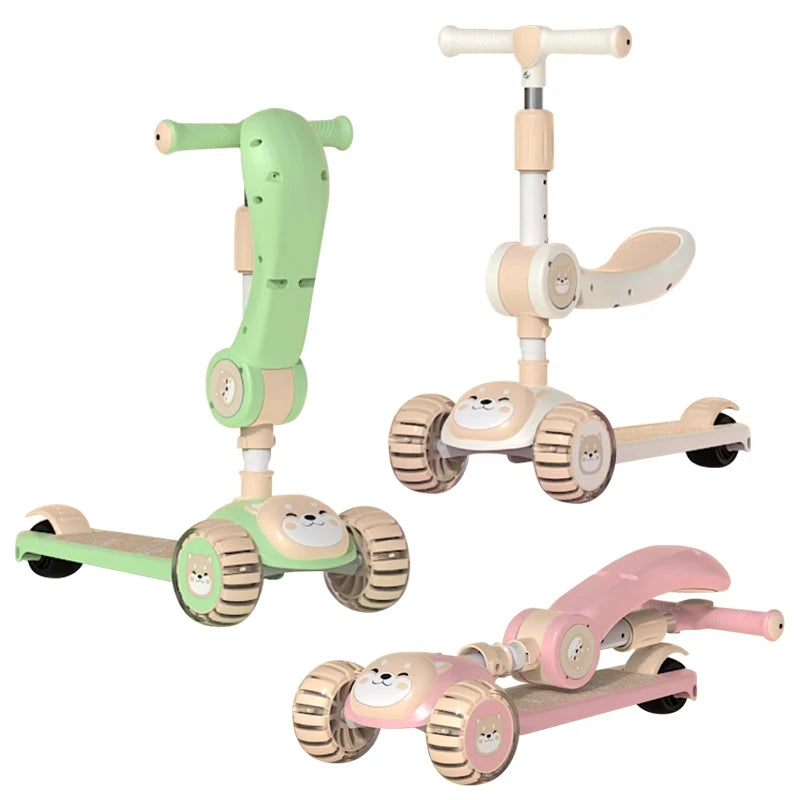 Hot Sale Good Quality Children Scooter Three PU Wheels Kick Pedal Foldable Kids Scooter for 1-8 Years Old for Sale