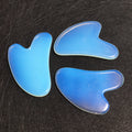HY Private Label Custom Body Heart Facial Opalite Scraping Massage Tool Facial Gua Sha