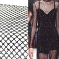 S478  Factory Wholesale Crystal Mesh Trimming Stretch Rhinestone Mesh Fabric for Clothes Shoes Bags