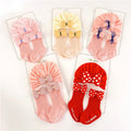 Autumn Early Newborn Beanie Hat Set Cute Polka Dot Pillow Infant Turban Accessories 0-12 Months Infant Cap Socks Foreign Trade