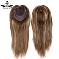 Beauty Girl Wholesale Price Human Hair Toupee for Women Blond Long Hair Topper Highlight Kinky Human Hair Toupee
