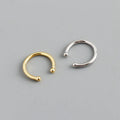 925 Sterling Silver Minimalist Fashion Ear Cuff Gold Plated Clip on Earrings for Women Men Girl Piercing Nose Ring Jewelry