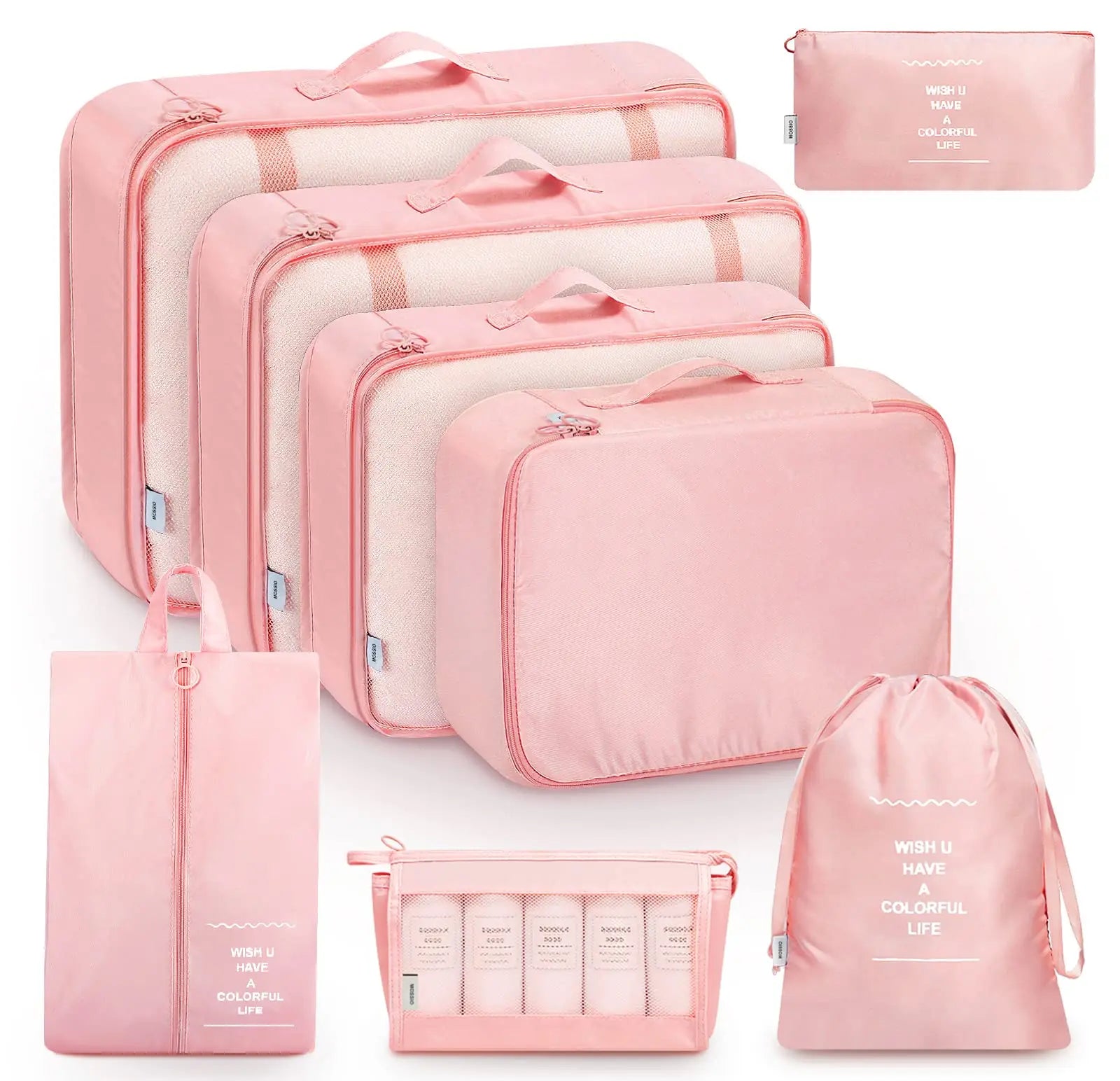 Lightweight Durable 8 Sets Travel Luggage Organizers for Travel Accessories Packing Travel Cubes