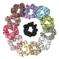 Popular Eyelash Scrunchies Stock Pink Hair Scrunchies Stretchy Girls Ponytail Holder Elastic Band Hair Accessories 100pcs