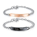 2023 Fashion Stainless Steel Couple Bracelet Creative Cross LOVE Stainless Steel Bracelet Diamond Valentine's Day Bracelet