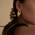 2024 Dazan NEW 18k Gold Plated Hypoallergenic Stainless Steel Stainless Steel Boho Gothic Super Shine Wing Lady Higgie Earrings