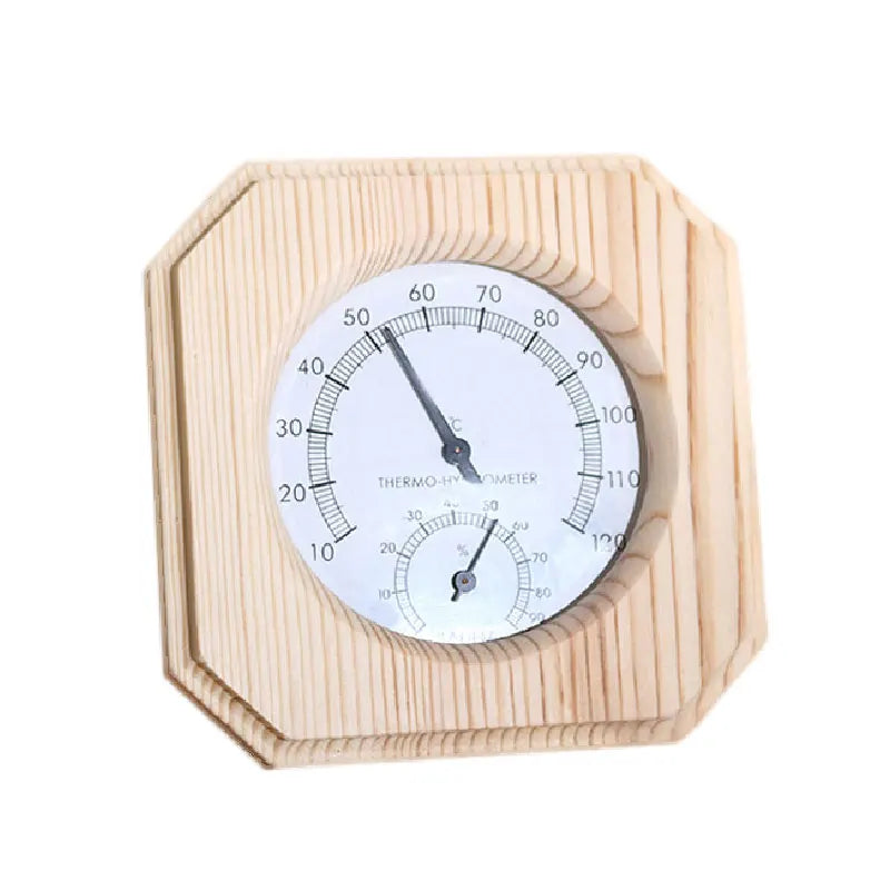 Wood Sauna Thermometer Hygrometer Horizontal Durable Digital Sauna Room Accessories Indoor Humidity Temperature