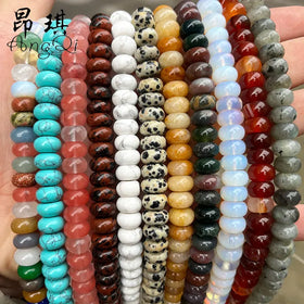 Wholesale Nature Stone Beads Strings 6x10mm Rondelle Abacus Disc Wheel Bead Loose in String Good for Jewelry Making DIY Bracelet