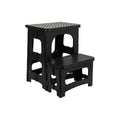 ICEGALAX Non-slip Collapsible Stools for Outdoor Spa Bathtub Swimming Pool Foldable 2-steps Stool Stable Multifunctional
