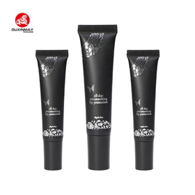 Custom Private Logo 15ml Lip Gloss Squeeze Tubes Balm Lips Gloss Empty Black Cosmetic Squeeze Lip Tube for Cream
