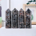 Wholesale Natural Crystal Healing Yooperlite Carfts Polished Single Point Wand for Decor