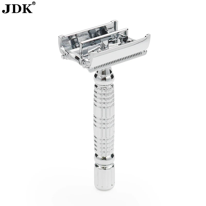 JDK 1PC Butterfly Safety Razor Double Edge Blade Shaver Metal Handle