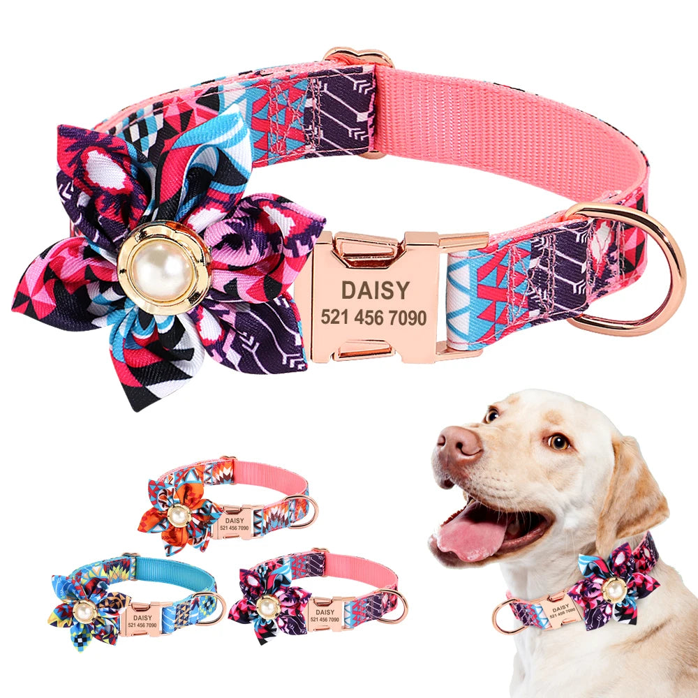Custom Personalized Bowknot Diy Pet Collar  Bling Charms Custom Name Pet Dogs Cat Collar