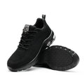 ZG 8823 Hot Selling Breathable Sport Safety Shoes with Plastic Toe  Anti-slip Puncture-proof Safety Sneakers Black