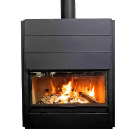 European Style Real Fire Wood-Burning Fireplace Heater Embedded Steel Stove for Home Interior Decoration for Living Room Villa