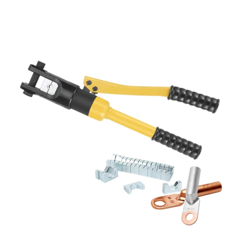 Super Sales YQK-120 Hydraulic Electrical Wire Crimper Hexagon Type Industrial DIY Terminal Cable Lug Crimping Press Plastic Box