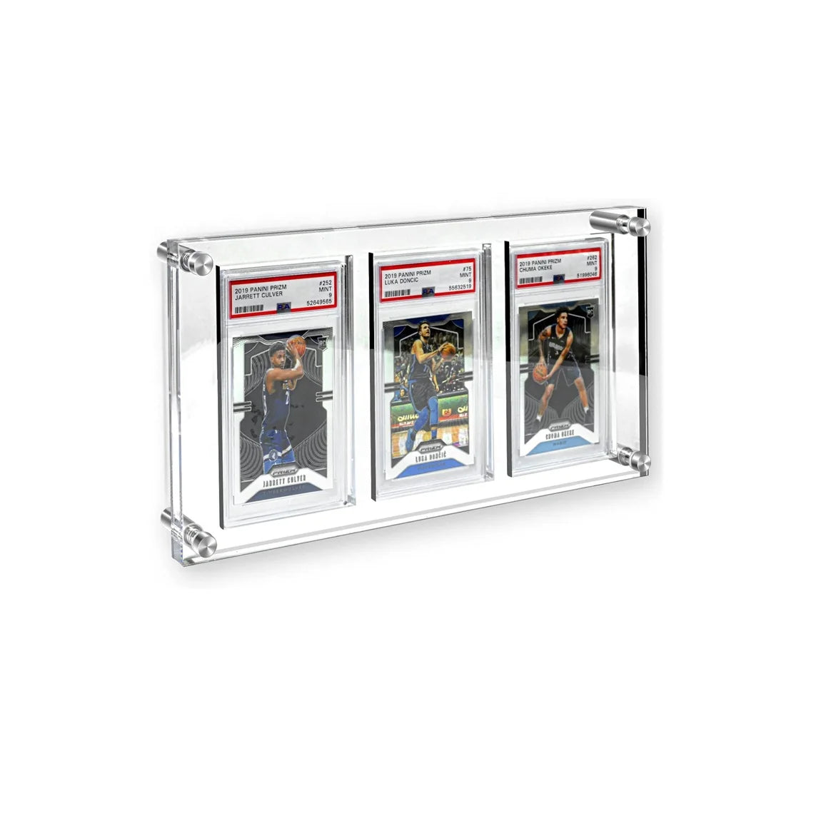 Trading Card Display Acrylic Frame Clear Wall-Mounted Holder for Graded Sports Cards Trading Card Rack