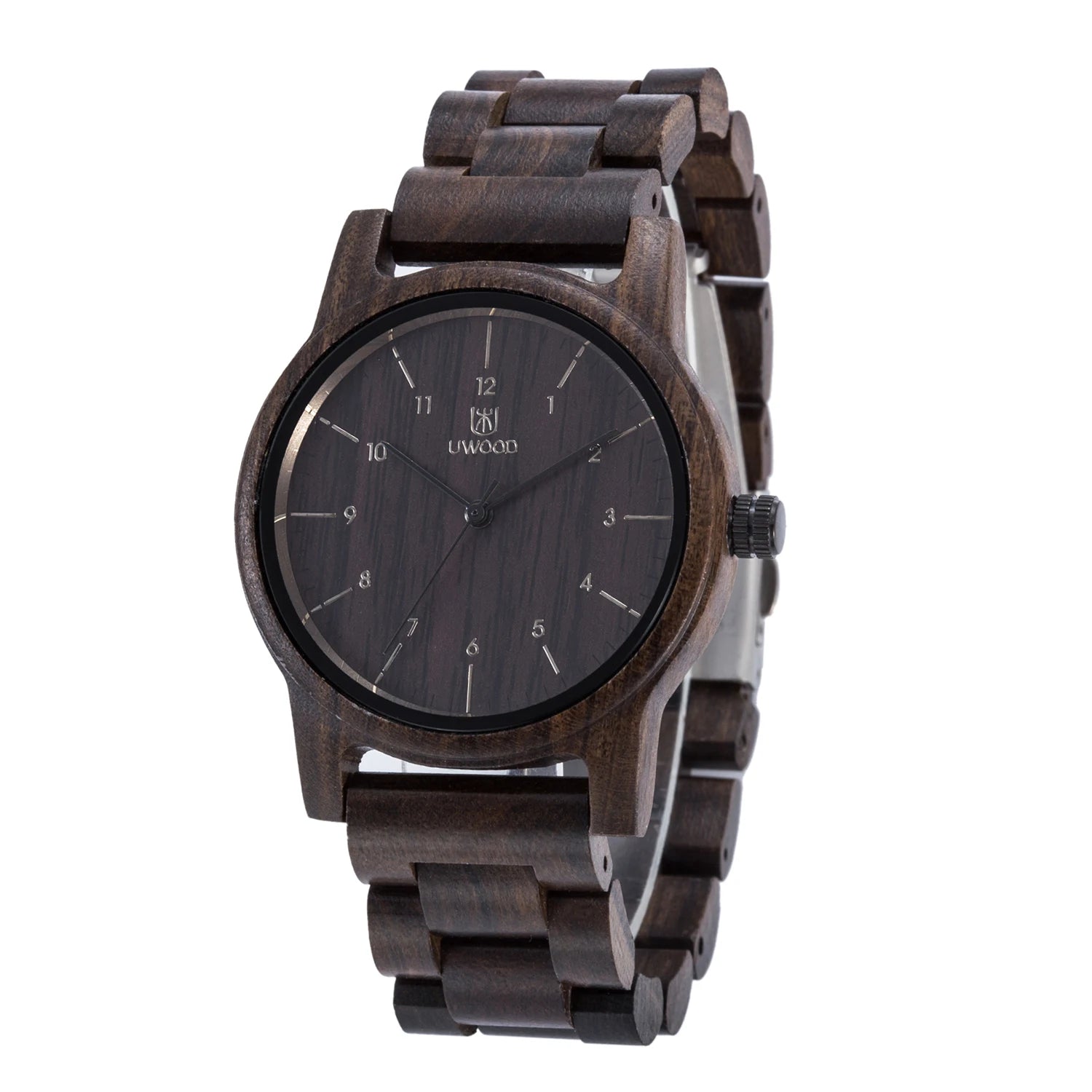Nature Wood Women Handmade Wooden Business Antique Fashion Quartz 40mm Dial 9mm Case Thickness 20mm Band Watch
