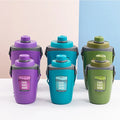 New 1L/2L Ton Bucket Sports Fitness Water Bottle Strap Big Belly Space Water Cup