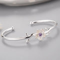 Personality New Art 925 Sterling Silver Jewelry Female Simple Plum Flower Branches High-quality Popular Open Bracelet