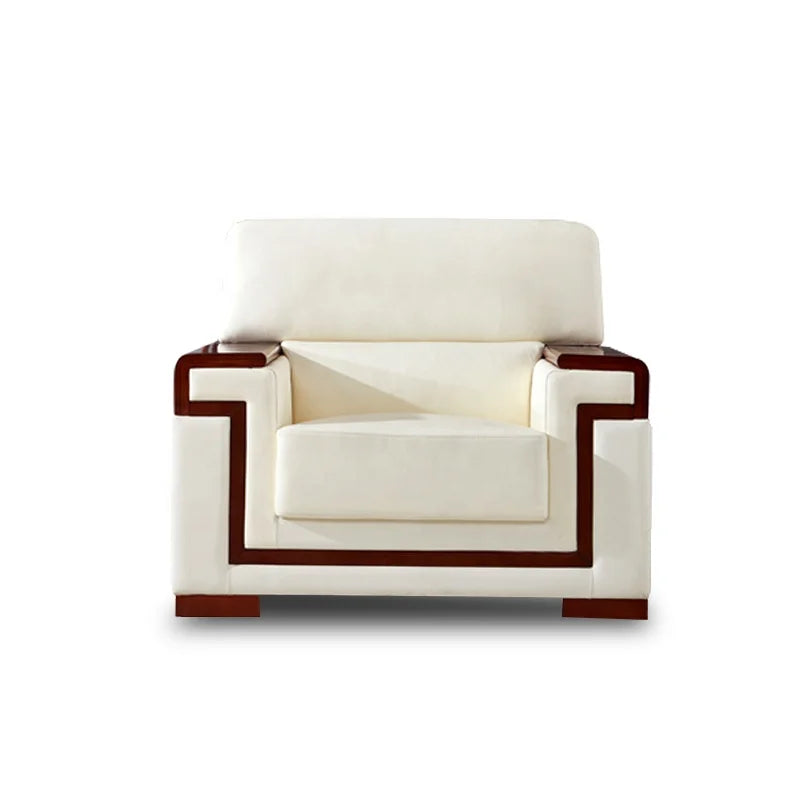 Luxury Synthetic Leather Modular Traditional Office Guest Armchairs 1 Seat Set Commercial Hotel Home Office Living Room Antique