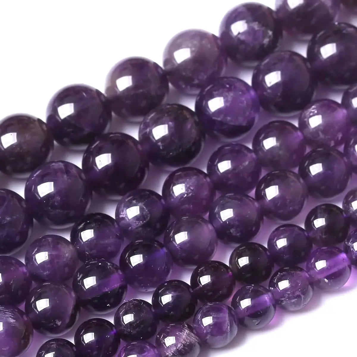 High Polished 6mm 8mm Gemstone Amethyst Bead Natural Stones Jewelry Ametis Loose Bead for Jewelry Making Wholesale