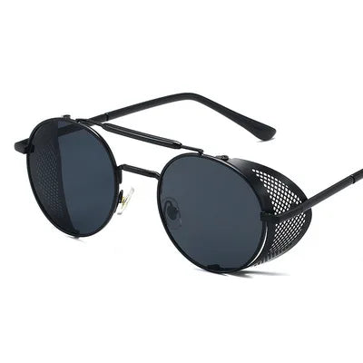 Hot Cool Dazzle Sunglasses for Men Women Lightweight Metal Frame Steampunk Mirror Design in Gold Silver Coffee Gray Red Copper