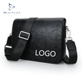 Bluflut Custom Men Bag  Embossed Logo Men's Leather Shoulder Crossbody Bag for Men Custom Messenger Bags