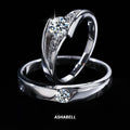 With Moissanite Certificate D Color Moissanite Ring 18K White Gold Plated S925 Sterling Silver Romantic Proposal Engagement Band