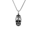 Rock Hip-Hop Jewelry Silver Man Pendant Personalized Stainless Steel Skull Pendant Necklace Gift for Man