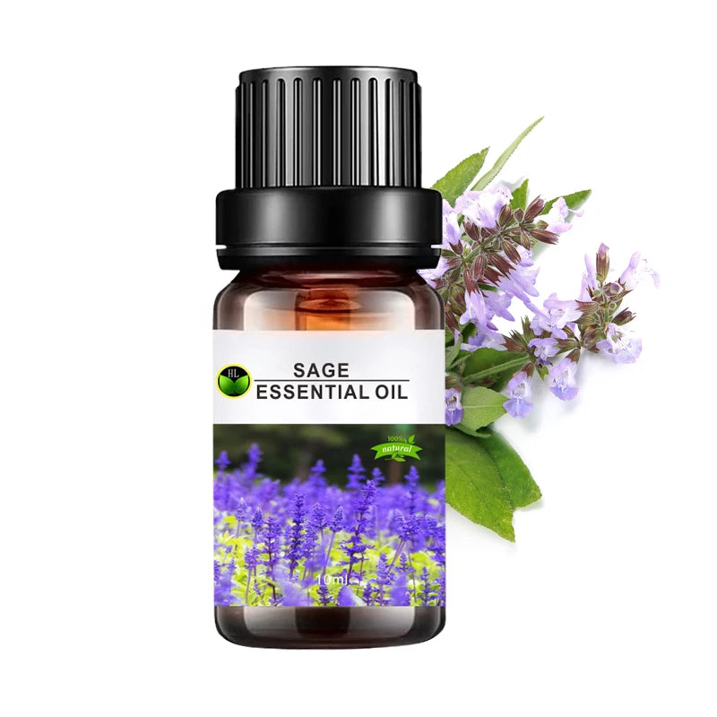 10mL Natural Salvia Sclarea Oil Customised Supplier Clary Sage Essential Oil 100% Pure for Diffuser | Therapeutic Grade