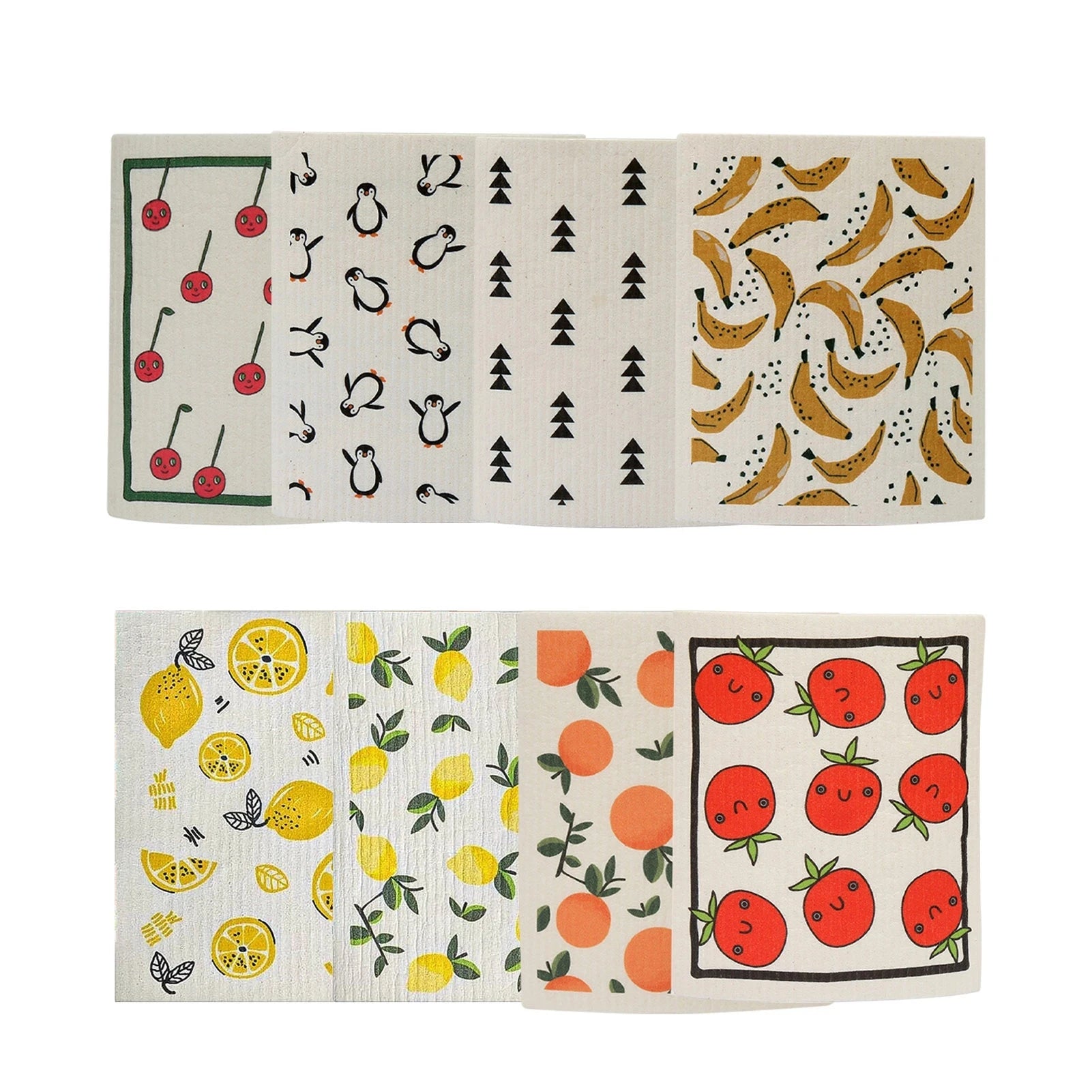 Swedish Environmentally Friendly Kitchen Cleaning Cloths Set Natural Cellulose Sponge Absorbent Dish Cloth European Style