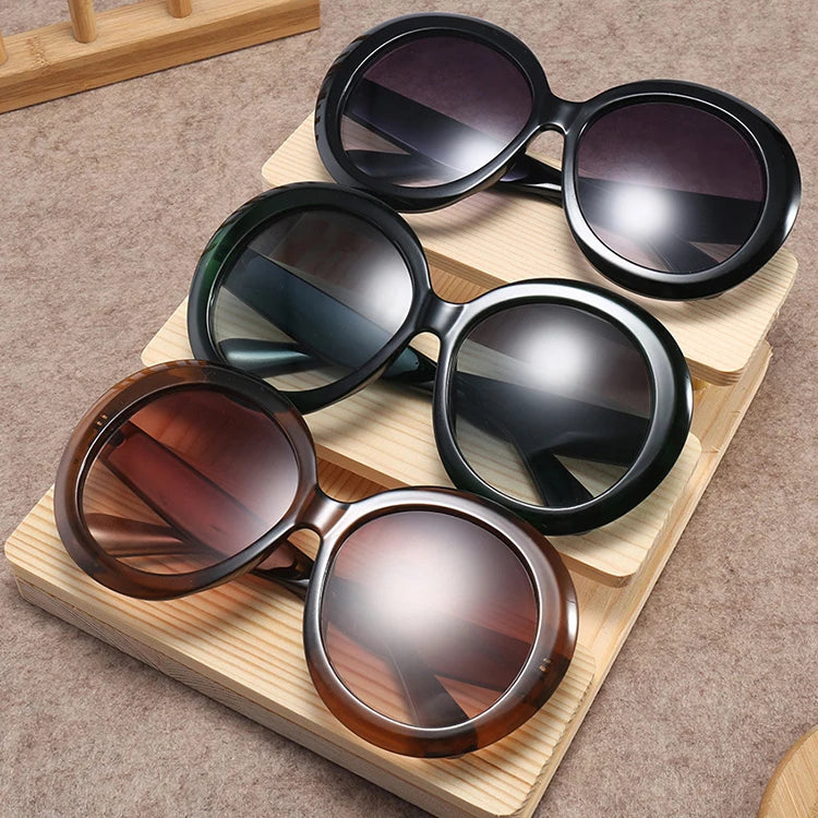 SKYWAY Trendy Multicolor Big Round Frame Sun Glasses Fashion Women Sunglasses