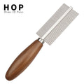 Factory Wholesale Classical Style Double Sided Wooden Handle Pin Comb Pet Dog Hair Grooming Comb