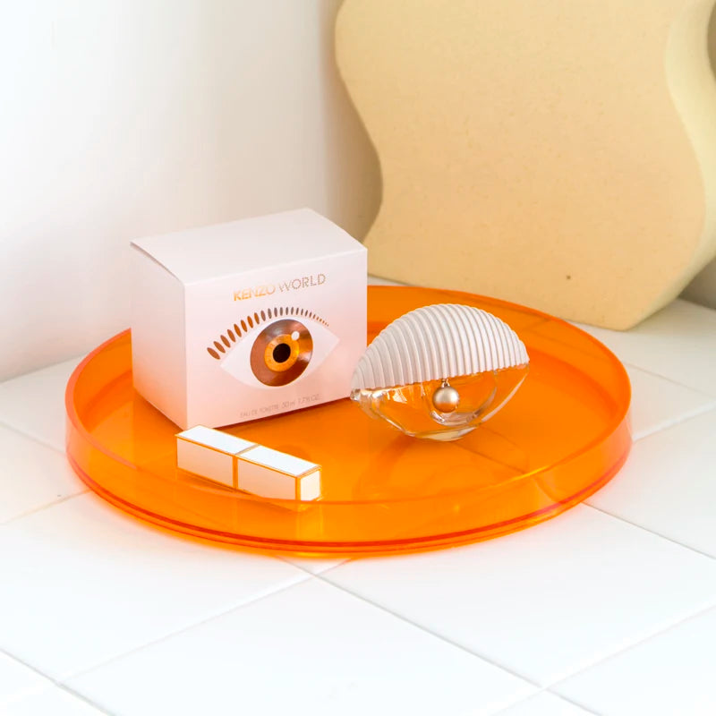 NewStar Custom Nordic Creative Oval Top Grade Acrylic High Transparency Custom Color Tea & Serving Tray 30x30x5cm