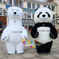 CE Certified 2m/2.6m/3m Inflatable Panda Polar Bear Mascot Costume Big Inflatable Animal Costume for Parties Available for Sale