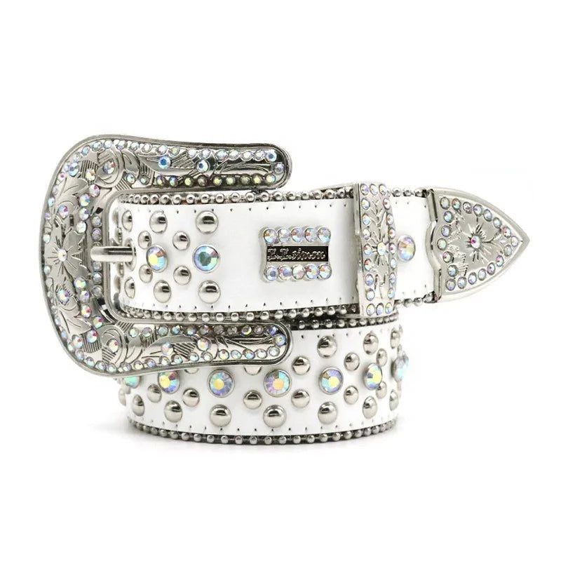 Western Cowboy Dresses High Quality Rhinestone Alloy Buckle Designer Women's Pants Belts