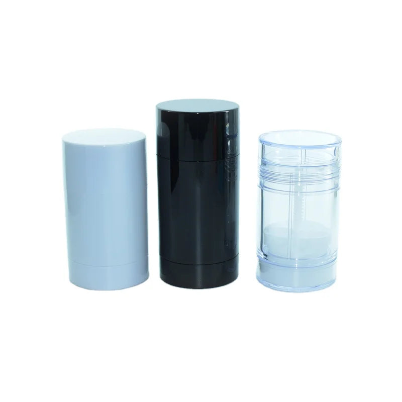 Empty Transparent Black White Plastic Remove Sweat Packaging Deodorant Stick Tube for Personal Care