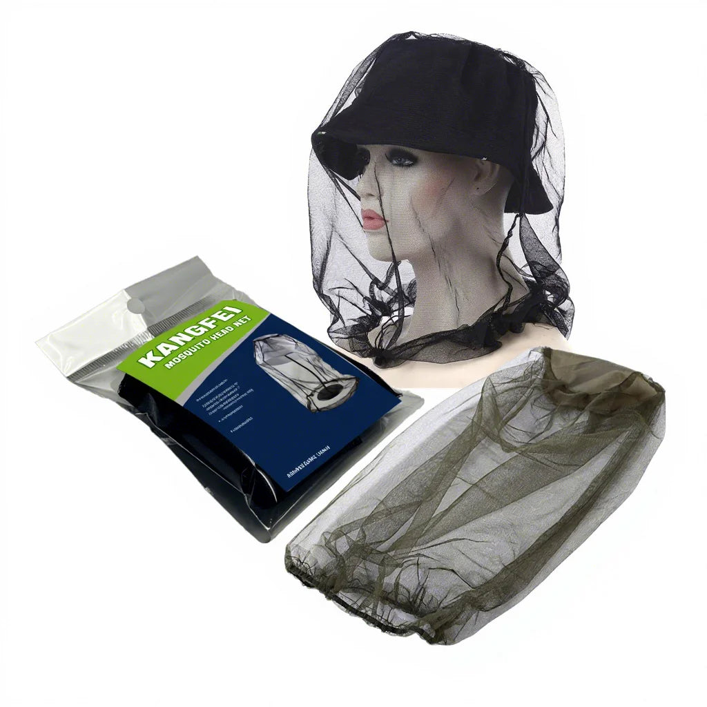 Lightweight Breathable Polyester Mosquito Head Net Portable Insect Protection Face Cover for Outdoor Activities Camping Hiking