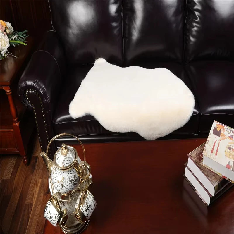 Such Soft Short Fur 2cm Pile Faux Rabbit Fur Rug and Carpet 2x3 ft