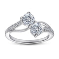 OAHLAN Customized 0.5Ct 925 Sterling Silver 8 Letter Inlaid Cubic Zirconia Women Engagement Ring Wholesale