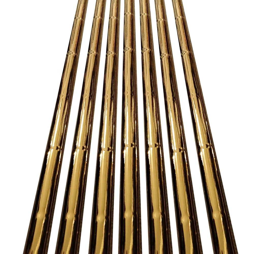 44" 45" 46" Custom Length Gold Golf Stepped Steel Shafts for Sale