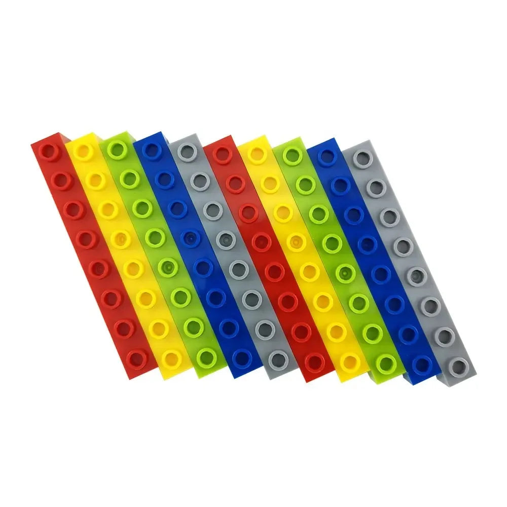 1*8 With 8 Holes Bricks No. 3702 DIY Sets Plastic al Building Blocks