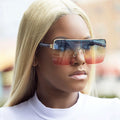 Wholesale Designer Fashion Gradient Lens Big Frame Wholesale New Fashion Female Trend Sunglasses Metal Sunglasses